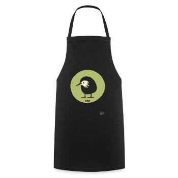 Abstrait bande dessinée kiwi oiseau - Tablier de cuisine - noir - Devant - AI Model Male 185 dark (185cm)