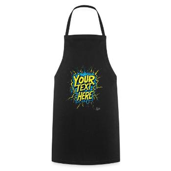 Your text Your style: Create your own design - Cooking Apron - black - Front - AI Model Male 185 dark (185cm)