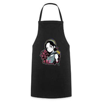 Fille alternative super cool et décontractée - Tablier de cuisine - noir - Devant - AI Model Male 185 dark (185cm)