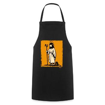 Der Wanderer und Erlöser Jesus - Kochschürze - Schwarz - Vorne - AI Model Male 185 dark (185cm)