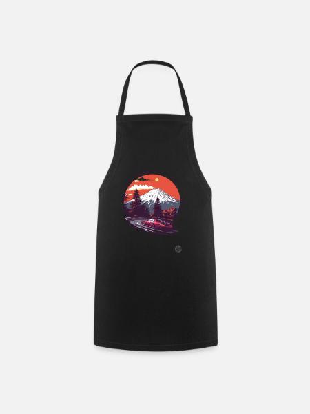 Mount Fuji JDM Racing Car - Cooking Apron - black