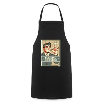 immer noch Popel schnippen im Retro-Cartoon-Stil - Kochschürze - Schwarz - Vorne - AI Model Male 185 dark (185cm)