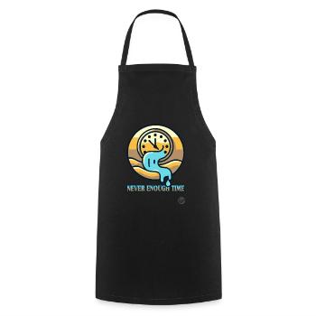 There's never enough time - Cooking Apron - black - Front - AI Model Male 185 dark (185cm)