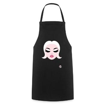 Beautiful girl - Cooking Apron - black - Front - AI Model Male 185 dark (185cm)