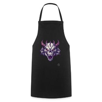 The horror of the skull dragon - Cooking Apron - black - Front - AI Model Male 185 dark (185cm)