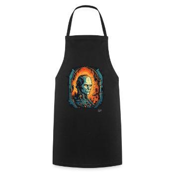 Cyborg Technology Dungeon - Cooking Apron - black - Front - AI Model Male 185 dark (185cm)