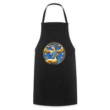 Une Europe forte et belle - Tablier de cuisine - noir - Devant - AI Model Male 185 dark (185cm)