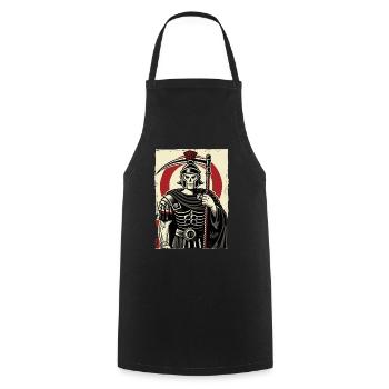 Centurion romain de la Faucheuse - Tablier de cuisine - noir - Devant - AI Model Male 185 dark (185cm)