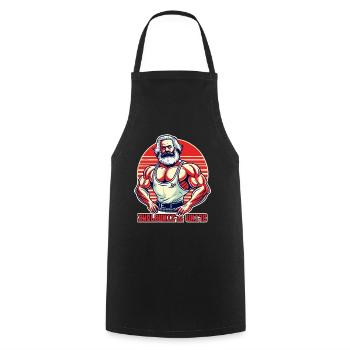 Les swoleunistes s’unissent, les bodybuilders de gym Marx - Tablier de cuisine - noir - Devant - AI Model Male 185 dark (185cm)