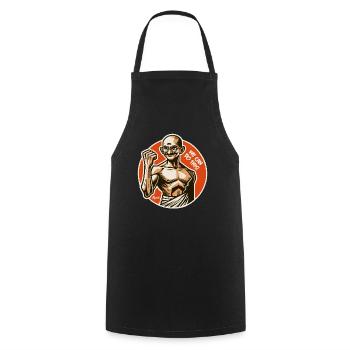 Motivation Freedom Fighter Monk, We Can Do It - Cooking Apron - black - Front - AI Model Male 185 dark (185cm)