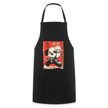Asian Martial Arts Dojo Dog - Cooking Apron - black - Front - AI Model Male 185 dark (185cm)