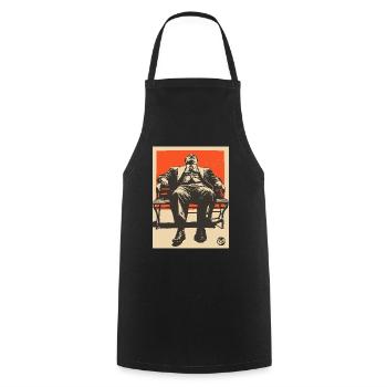 Propagande Boreout Homme sur le banc - Tablier de cuisine - noir - Devant - AI Model Male 185 dark (185cm)