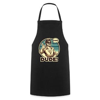 Thumbs up guy, cool guy calls all people guy guy - Cooking Apron - black - Front - AI Model Male 185 dark (185cm)