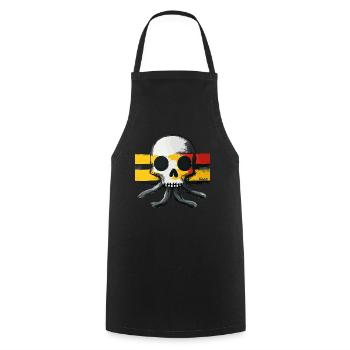 Skull with tentacles and flag - Cooking Apron - black - Front - AI Model Male 185 dark (185cm)
