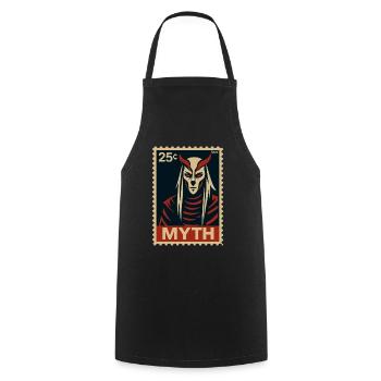MYTHE – Légende démoniaque sous forme de timbre - Tablier de cuisine - noir - Devant - AI Model Male 185 dark (185cm)