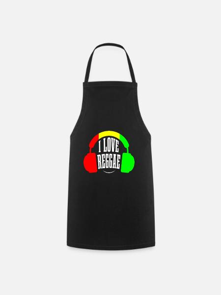 Musique reggae - Tablier de cuisine - noir