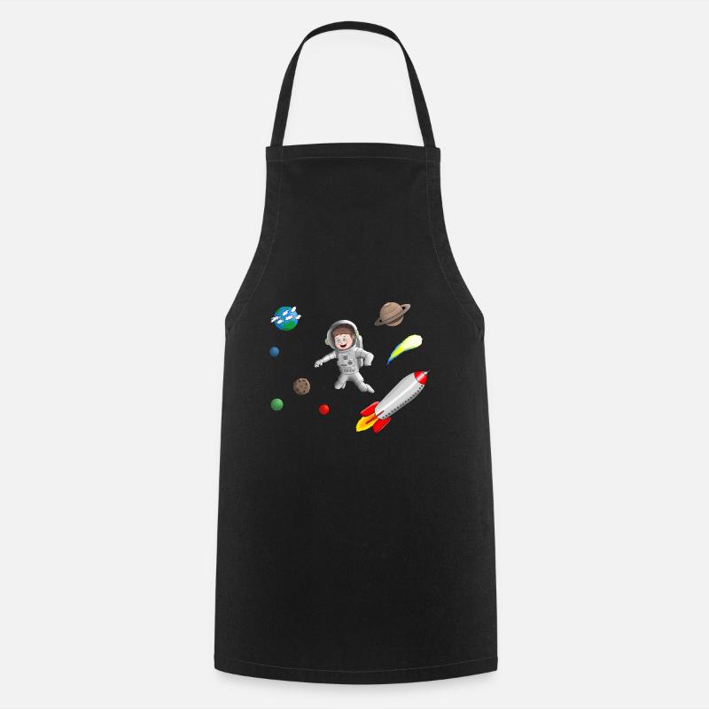 Weltall - Astronaut Junge - Kochschürze - Schwarz