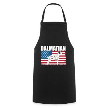 Dalmate - Tablier de cuisine - noir - Devant - AI Model Male 185 dark (185cm)