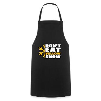 Dont Eat Yellow Snow Apres Ski Snowboarder proverbe - Tablier de cuisine - noir - Devant - AI Model Male 185 dark (185cm)
