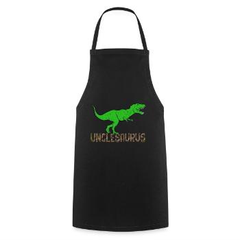 unclesaurus Uncle Dinosaur T-rex - Cooking Apron - black - Front - AI Model Male 185 dark (185cm)