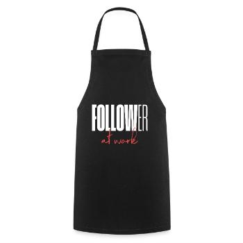Follower at work - Cooking Apron - black - Front - AI Model Male 185 dark (185cm)