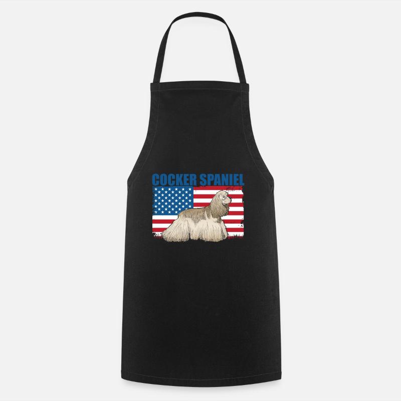 Cocker Spaniel - Cooking Apron - black