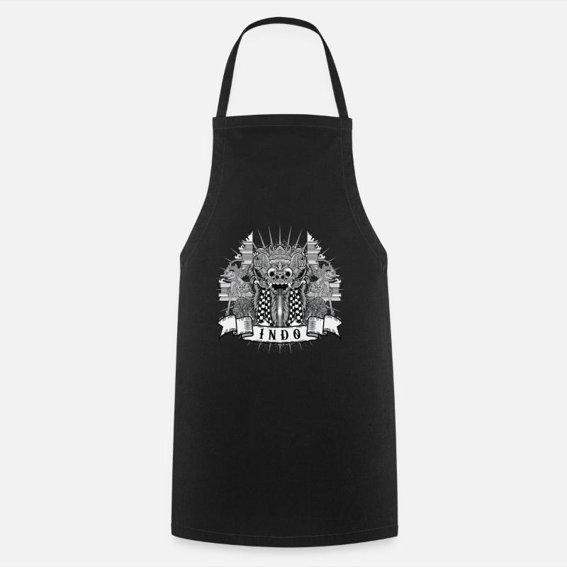 Indo- - Tablier de cuisine - noir