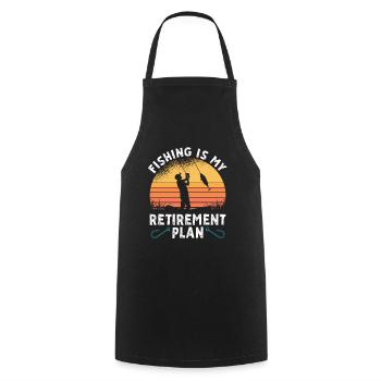 Fishing Is My Retirement Plan Sportfischer Angler - Cooking Apron - black - Front - AI Model Male 185 dark (185cm)