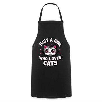 Chat Chats Amoureux Chat Propriétaire Chaton - Tablier de cuisine - noir - Devant - AI Model Male 185 dark (185cm)