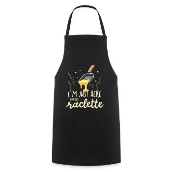 Humor I'm Just Here For The Raclette Swiss Cheese - Cooking Apron - black - Front - AI Model Male 185 dark (185cm)