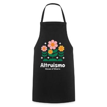 Altruisme Don désintéressé Donner d’école - Tablier de cuisine - noir - Devant - AI Model Male 185 dark (185cm)