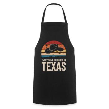 Texas State Texans Texas - Cooking Apron - black - Front - AI Model Male 185 dark (185cm)