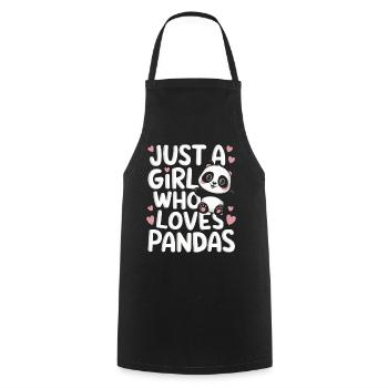 Panda Ours Panda Animal Pandas - Tablier de cuisine - noir - Devant - AI Model Male 185 dark (185cm)
