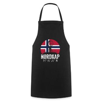 Norway Norway Norge Coordinates North Cape - Cooking Apron - black - Front - AI Model Male 185 dark (185cm)