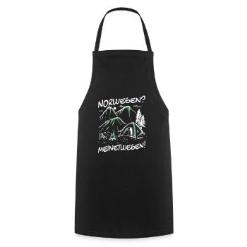 Norway Camping Scandinavia North Cape - Cooking Apron - black - Front - AI Model Male 185 dark (185cm)