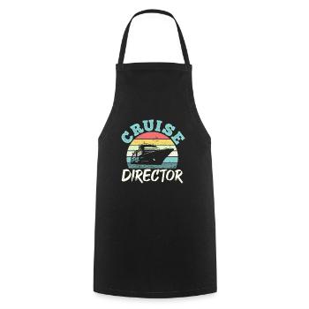 Kreuzfahrt Kreuzfahrtdirektor Cruise Director - Cooking Apron - black - Front - AI Model Male 185 dark (185cm)