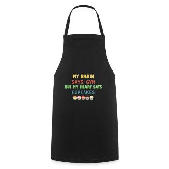Cupcakes Muffin Muffins Lecker Süßigkeiten Essen - Kochschürze - Schwarz - Vorne - AI Model Male 185 dark (185cm)
