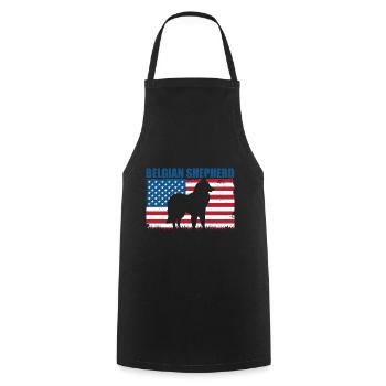 Belgian Shepherd - Cooking Apron - black - Front - AI Model Male 185 dark (185cm)