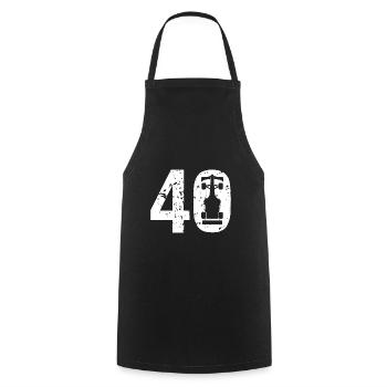 40 Formula Racing Motorsport - Kochschürze - Schwarz - Vorne - AI Model Male 185 dark (185cm)