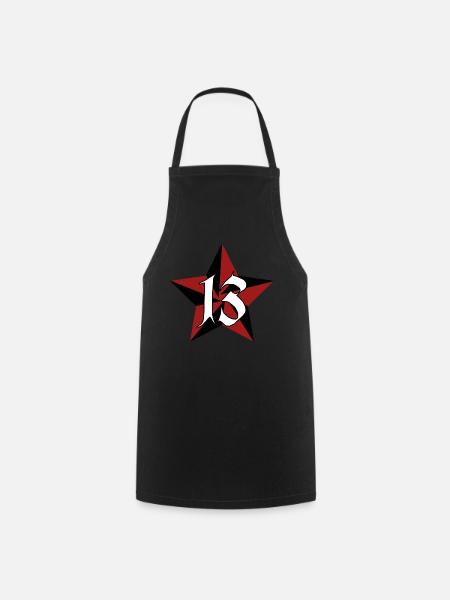 13 - Star - Tattoo - Rockabilly - Cooking Apron - black