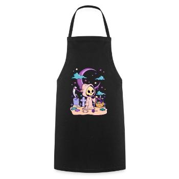 Creepy Kawaii Halloween Gruseliges Geschenk Goth - Kochschürze - Schwarz - Vorne - AI Model Male 185 dark (185cm)