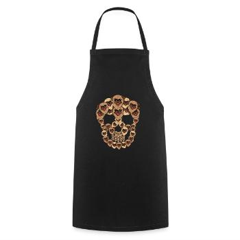 Pug Dog Owner Gift Women Dog Pug - Cooking Apron - black - Front - AI Model Male 185 dark (185cm)