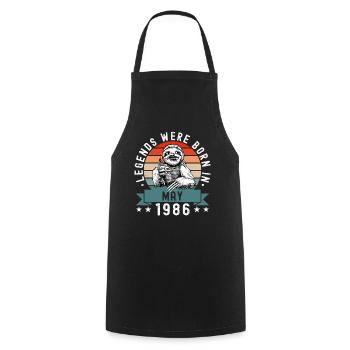 Legends Were Born In May 1986 Sloth Sloth - Cooking Apron - black - Front - AI Model Male 185 dark (185cm)
