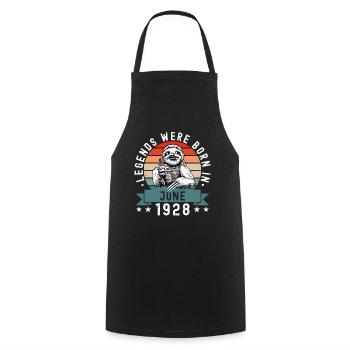 Les légendes sont nées en juin 1928 Paresseux paresseux - Tablier de cuisine - noir - Devant - AI Model Male 185 dark (185cm)