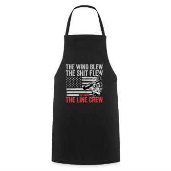 Funny High Voltage Electrician Saying Electrics - Cooking Apron - black - Front - AI Model Male 185 dark (185cm)