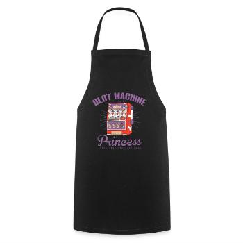 Slot machine, Player, Gambling - Cooking Apron - black - Front - AI Model Male 185 dark (185cm)