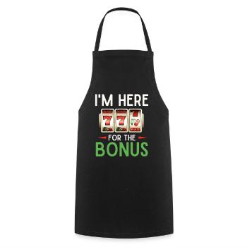Slot machine, Player, Gambling - Cooking Apron - black - Front - AI Model Male 185 dark (185cm)