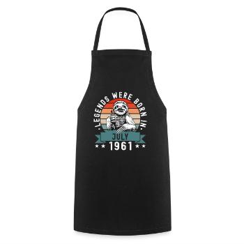 Legends Were Born In July 1961 Sloth Sloth - Cooking Apron - black - Front - AI Model Male 185 dark (185cm)