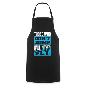Skydiving, Skydiving - Cooking Apron - black - Front - AI Model Male 185 dark (185cm)