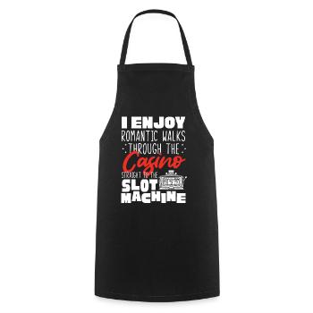 Machine à sous, Machines à sous, Jeux de hasard - Tablier de cuisine - noir - Devant - AI Model Male 185 dark (185cm)